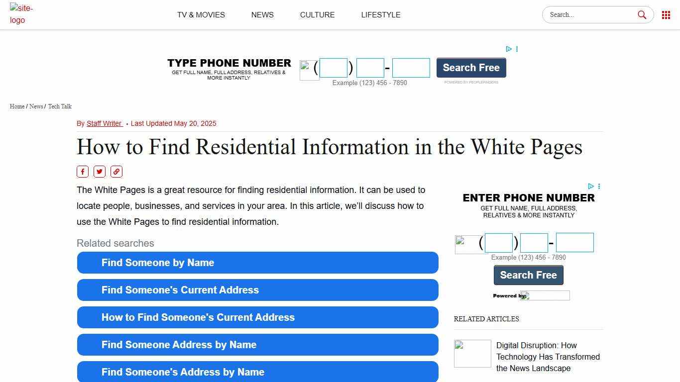 How to Find Residential Information in the White Pages - Ask.com